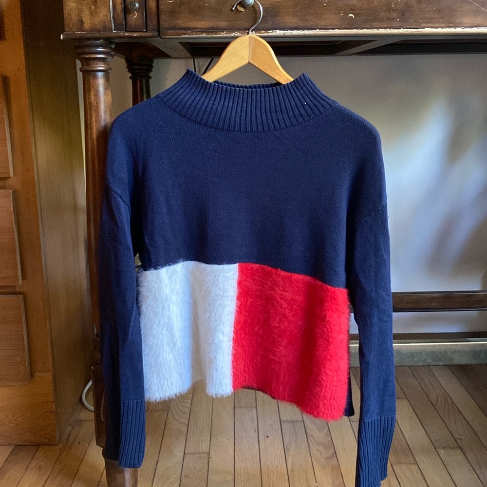 Vintage 90s Tommy Hilfiger Fur sweater Top